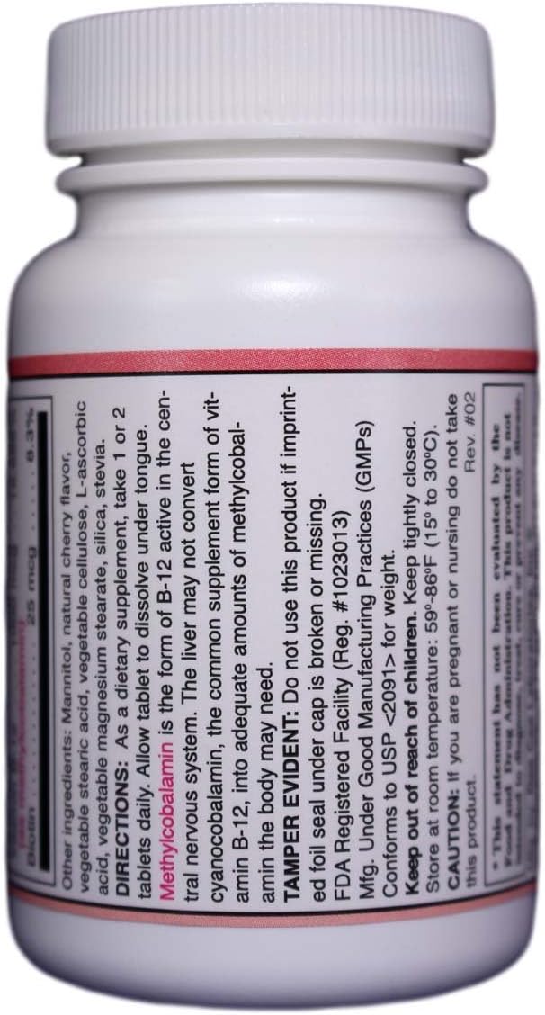 Dee Cee Labs B-12 Sublingual B Vitamins - 90 Vegetarian Capsules