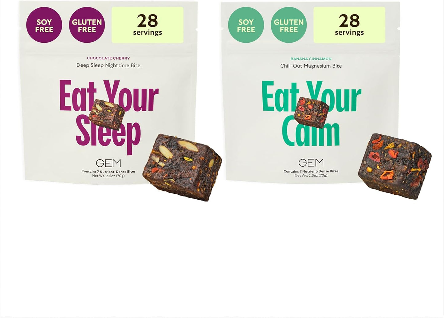 Deep Sleep Aid Nighttime Bites with Magnesium for Relaxation and Whole-Food Vitamins | 8 Pack of 7 Bites