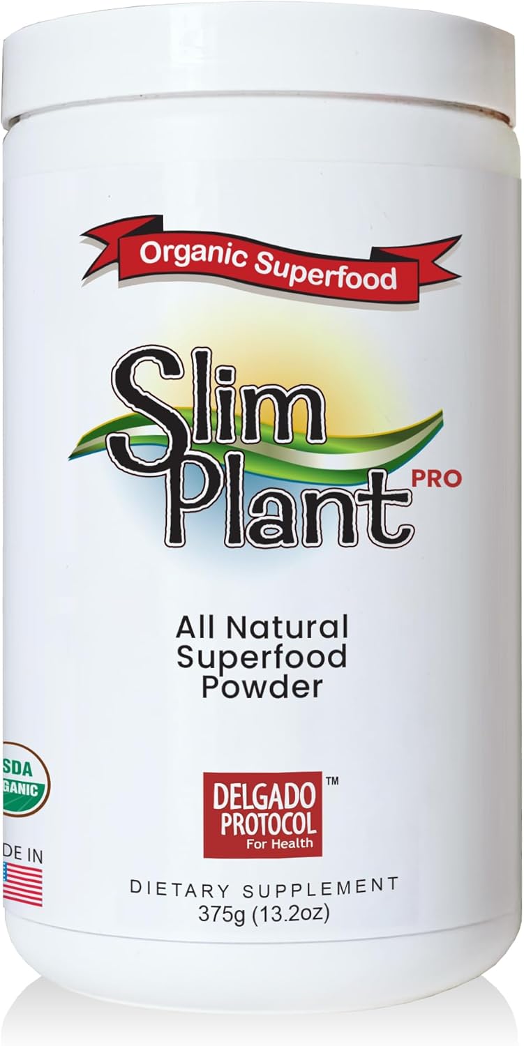 Delgado Protocol SlimPlant Pro Superfood Protein Powder with 35 Vitamins & Minerals - Natural Whole Food Ingredients (13.2 oz)