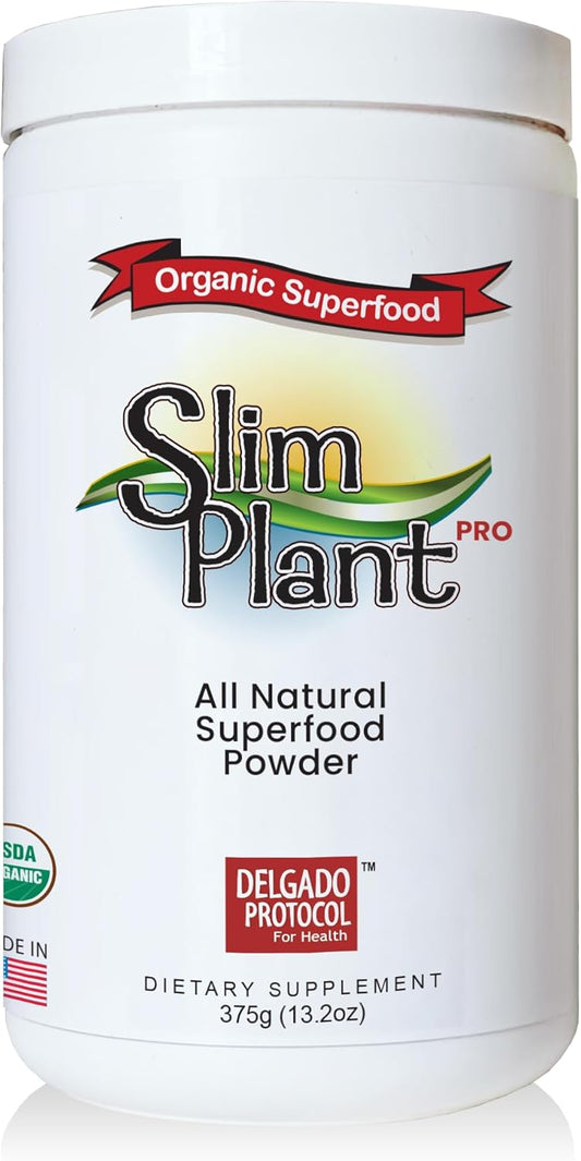 Delgado Protocol SlimPlant Pro Superfood Protein Powder with 35 Vitamins & Minerals - Natural Whole Food Ingredients (13.2 oz)