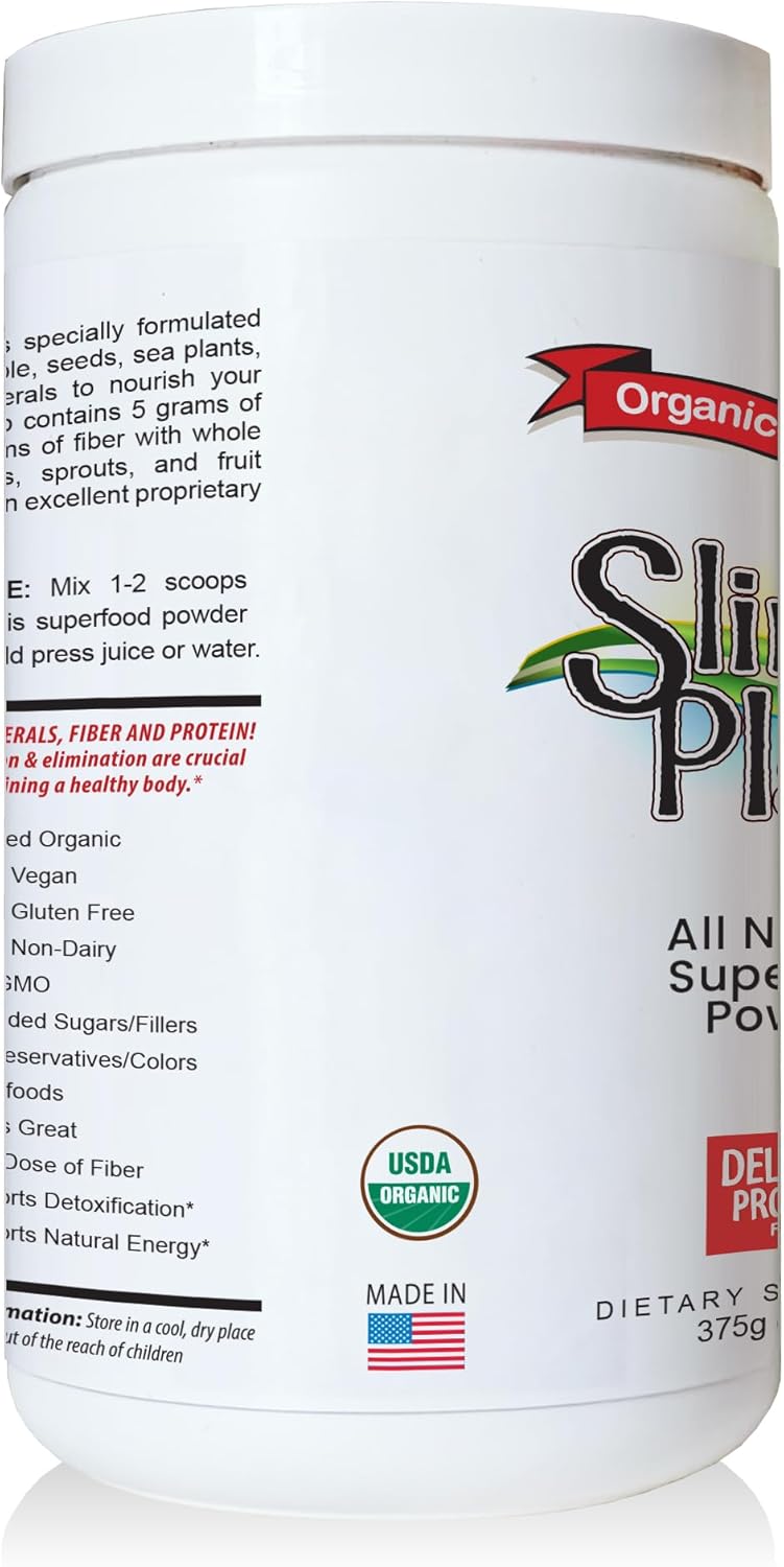 Delgado Protocol SlimPlant Pro Superfood Protein Powder with 35 Vitamins & Minerals - Natural Whole Food Ingredients (13.2 oz)