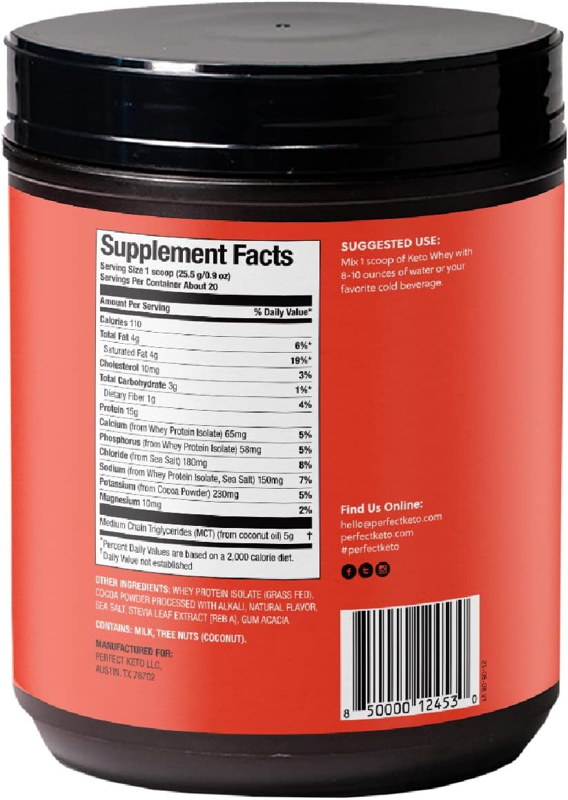 Delicious Chocolate Keto Pure Whey Protein Isolate Powder - 100% Grass Fed, Non-GMO, Gluten & Soy Free Meal Replacement Shake - BoostGo Australia