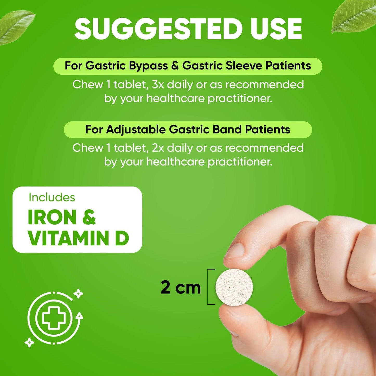 Delicious & Convenient BariSlim Complete Chewable Bariatric Multivitamin Tablets with 45mg Iron - Post Bariatric Surgery Supplement for Gastric Bypass & Sleeve - BoostGo Australia