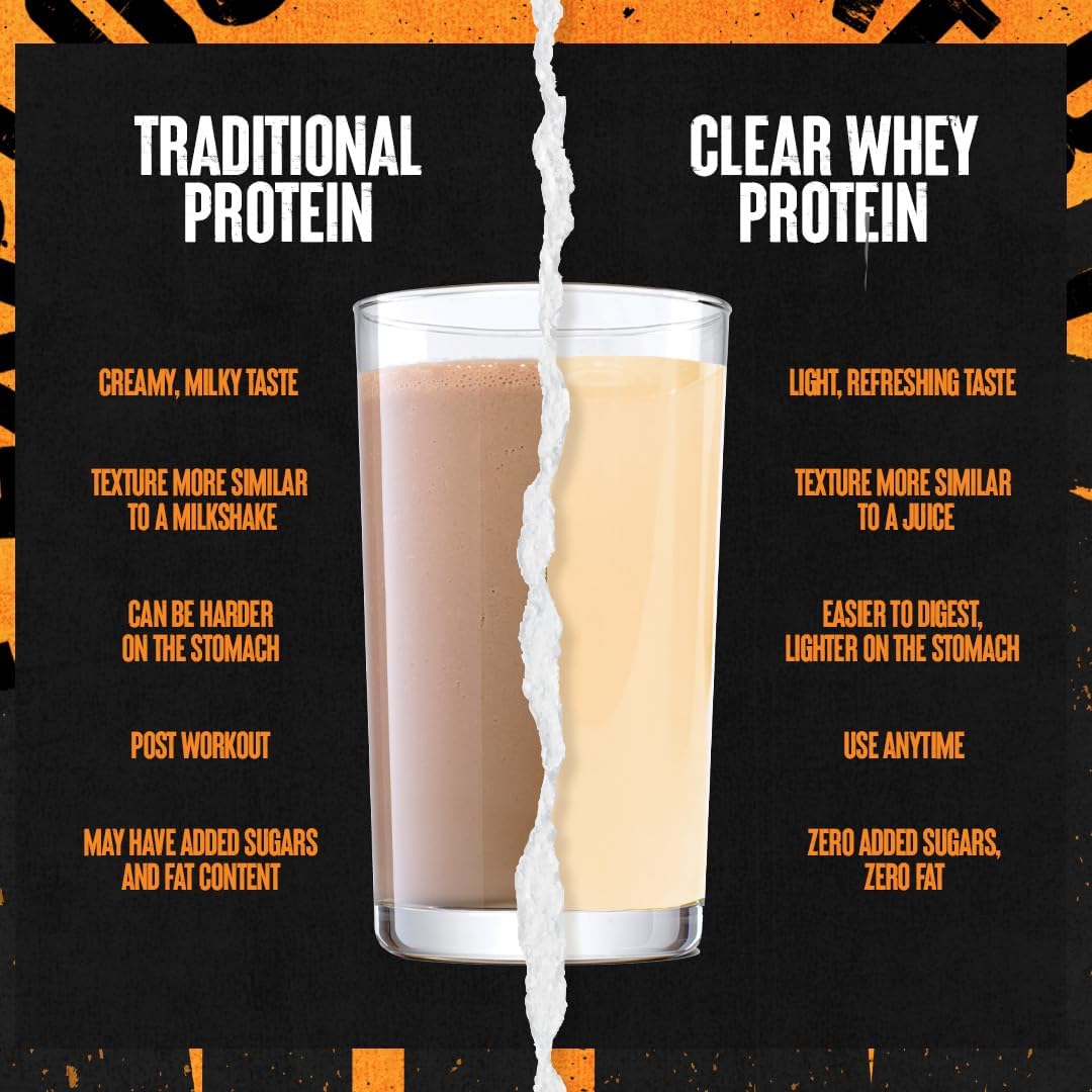 Delicious Pineapple Orange Clear Whey Isolate Protein Powder - 5g BCAA, Easy to Digest and Mix, Refreshing Drink for Men and Women, 500g