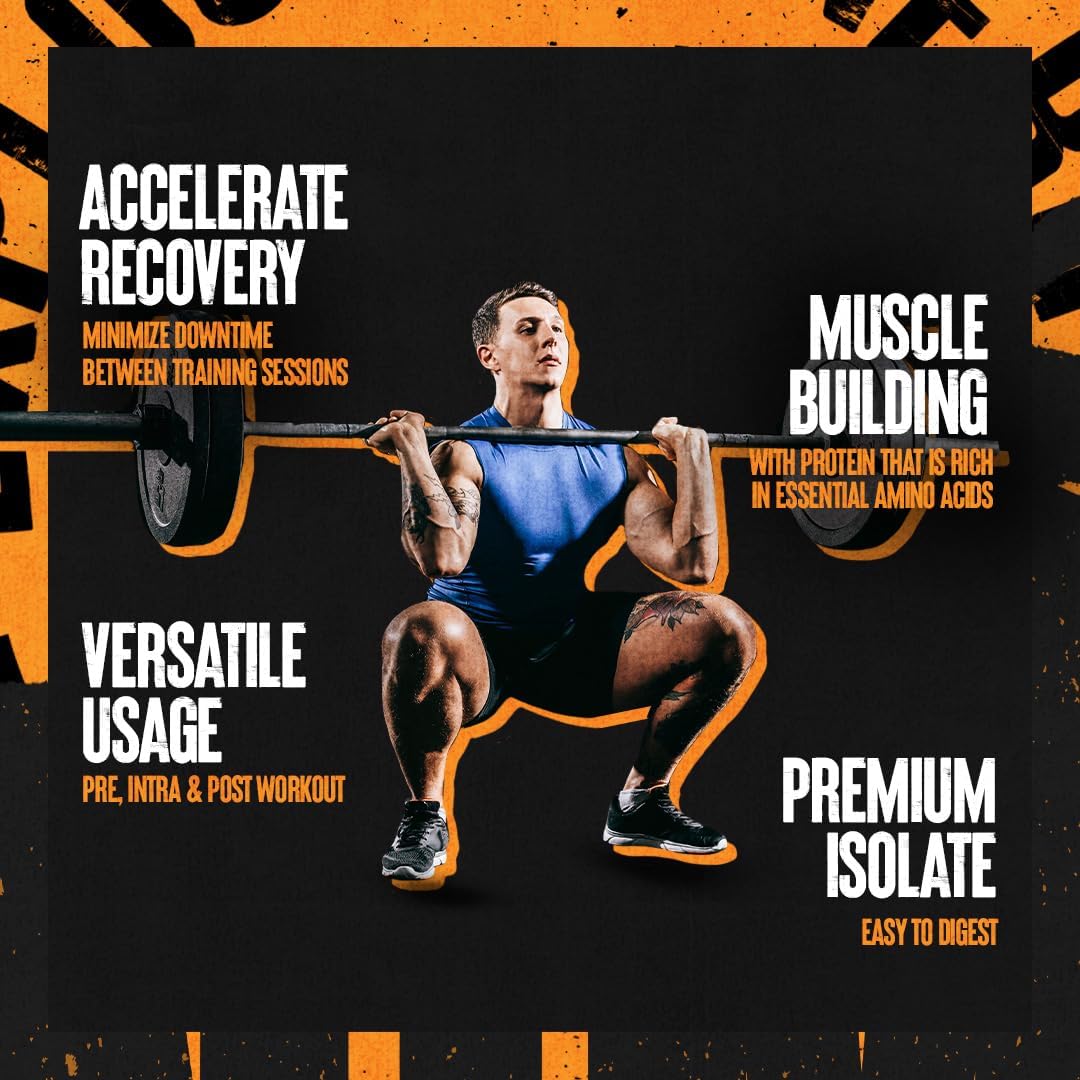 Delicious Pineapple Orange Clear Whey Isolate Protein Powder - 5g BCAA, Easy to Digest and Mix, Refreshing Drink for Men and Women, 500g