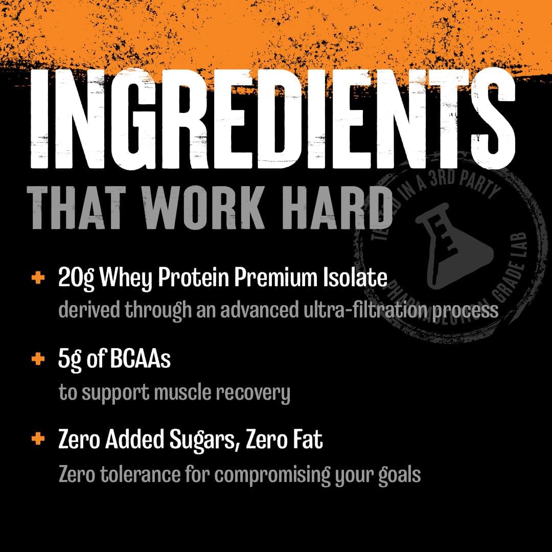 Delicious Pineapple Orange Clear Whey Isolate Protein Powder - 5g BCAA, Easy to Digest and Mix, Refreshing Drink for Men and Women, 500g