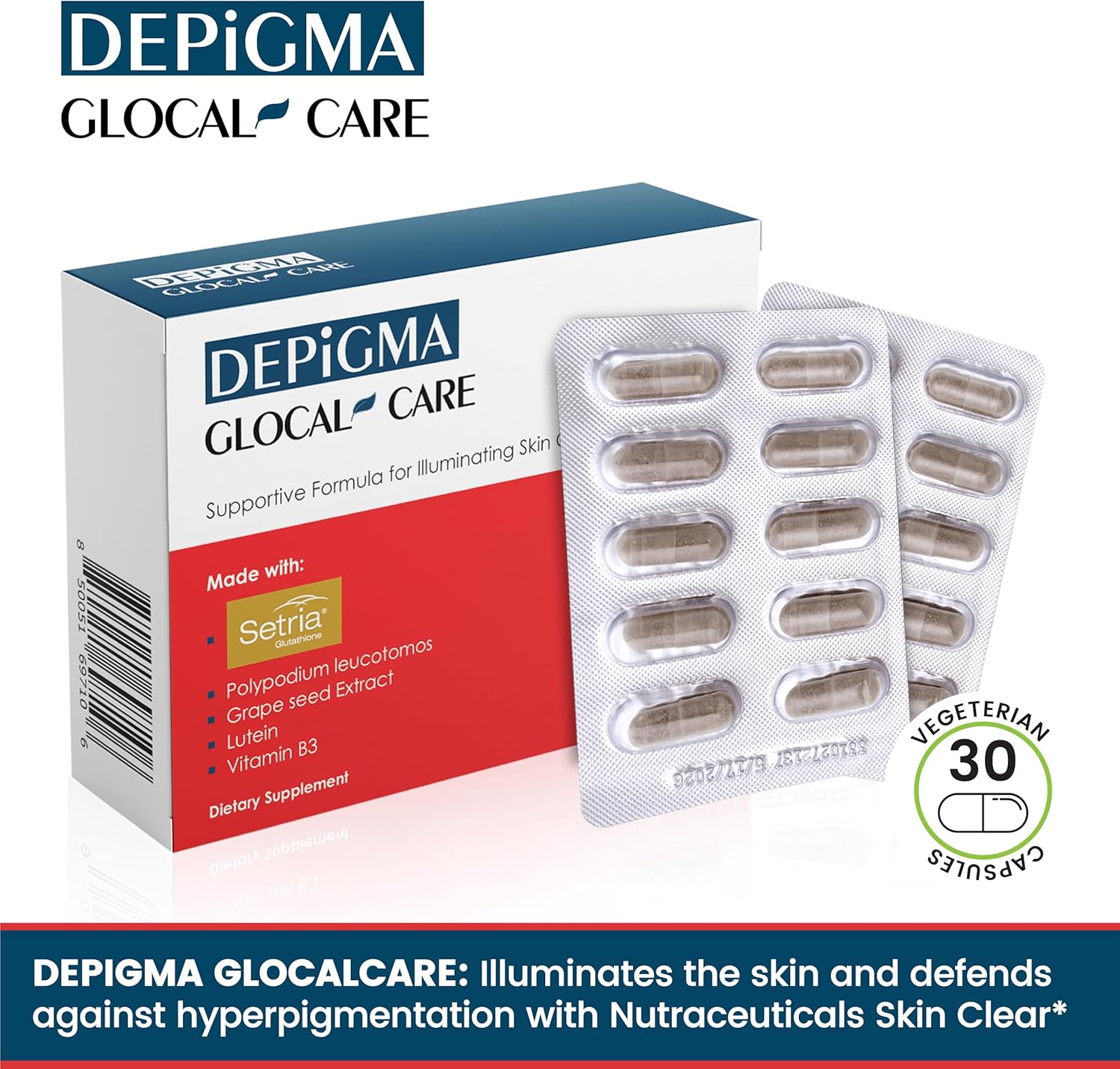Depigma Serum: Hyperpigmentation, Melasma, and Dark Spot Reduction with Glutathione, Polypodium Leucotomos, Grape Seed, and Marigold Extracts