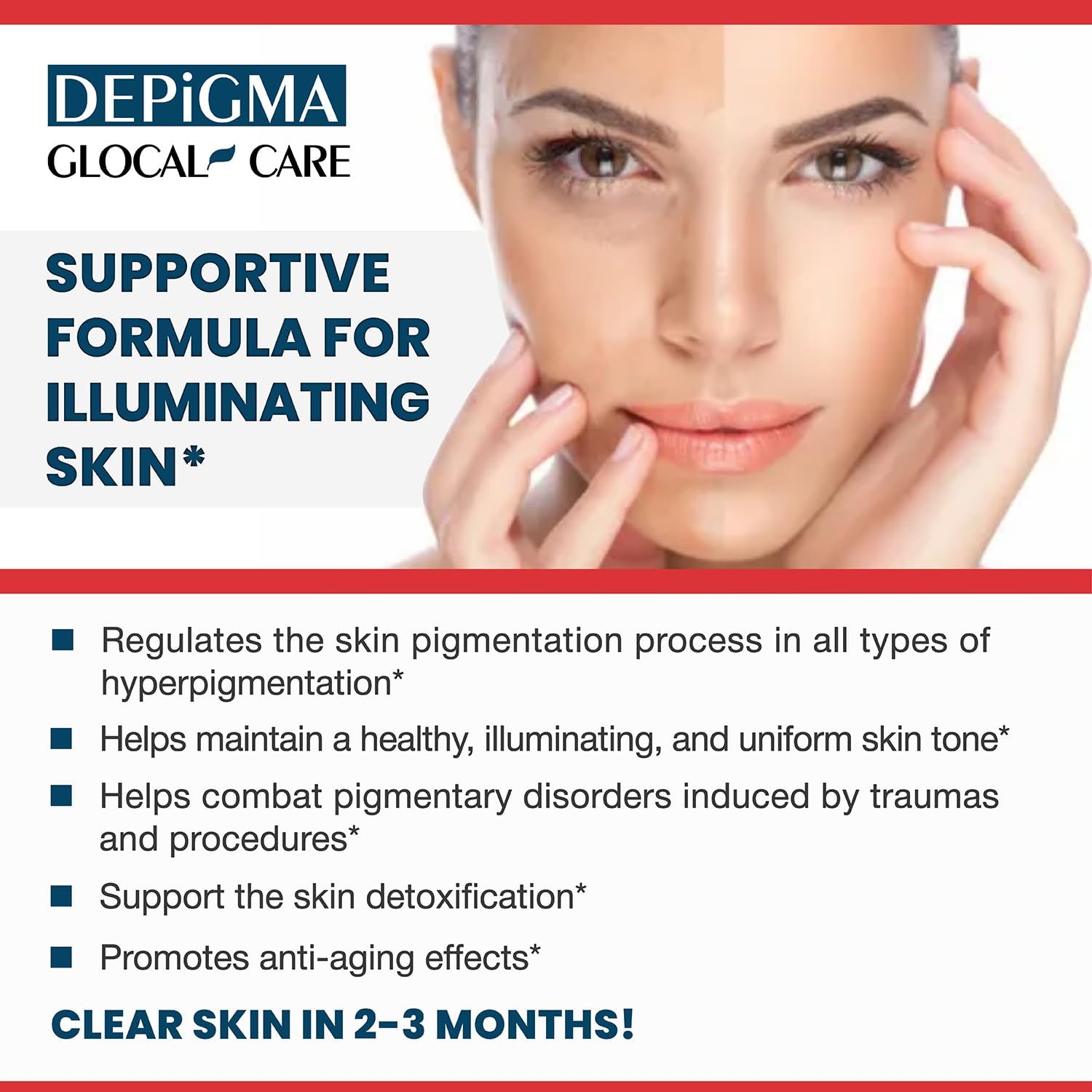 Depigma Serum: Hyperpigmentation, Melasma, and Dark Spot Reduction with Glutathione, Polypodium Leucotomos, Grape Seed, and Marigold Extracts