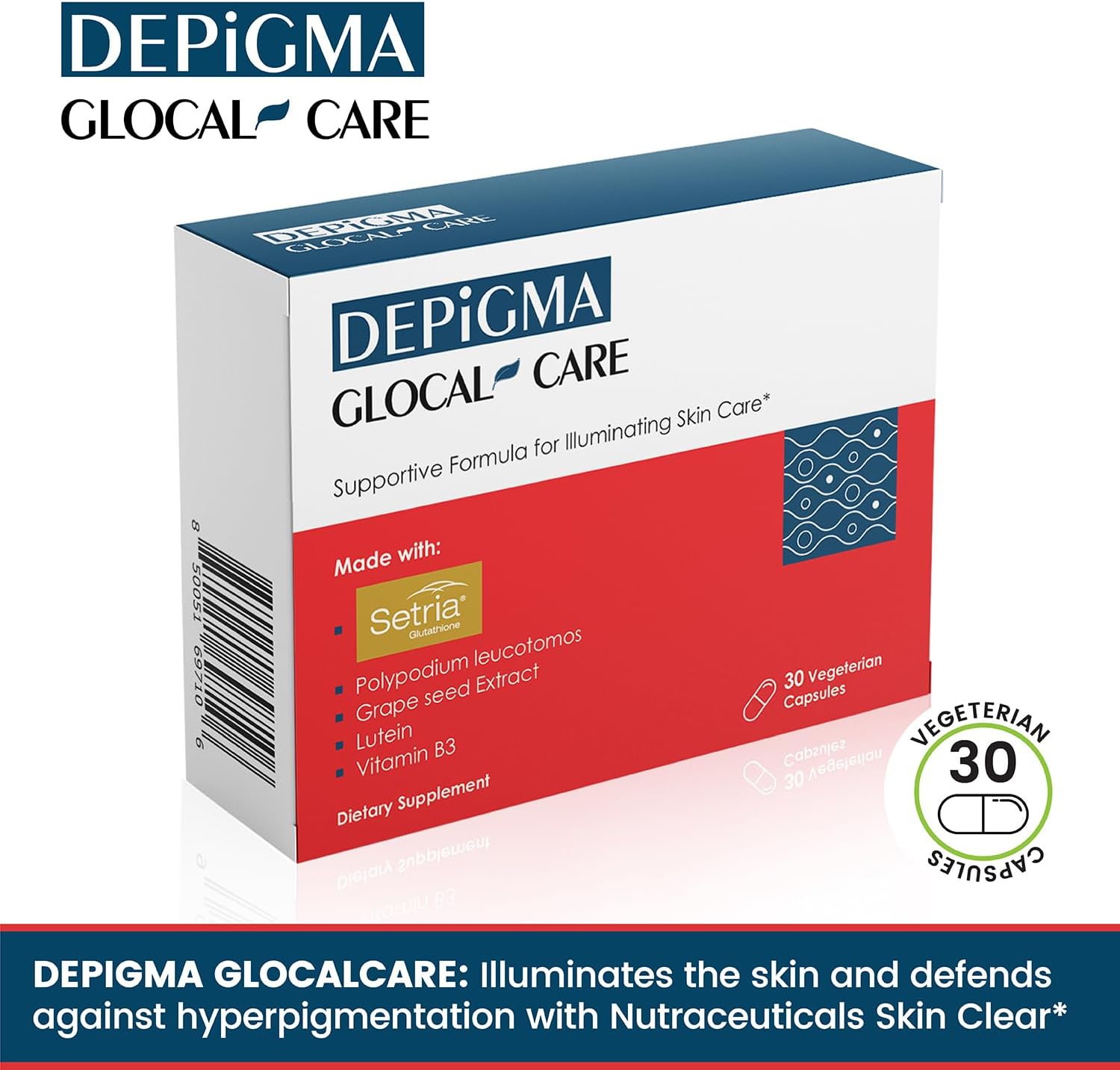 Depigma Serum: Hyperpigmentation, Melasma, and Dark Spot Reduction with Glutathione, Polypodium Leucotomos, Grape Seed, and Marigold Extracts