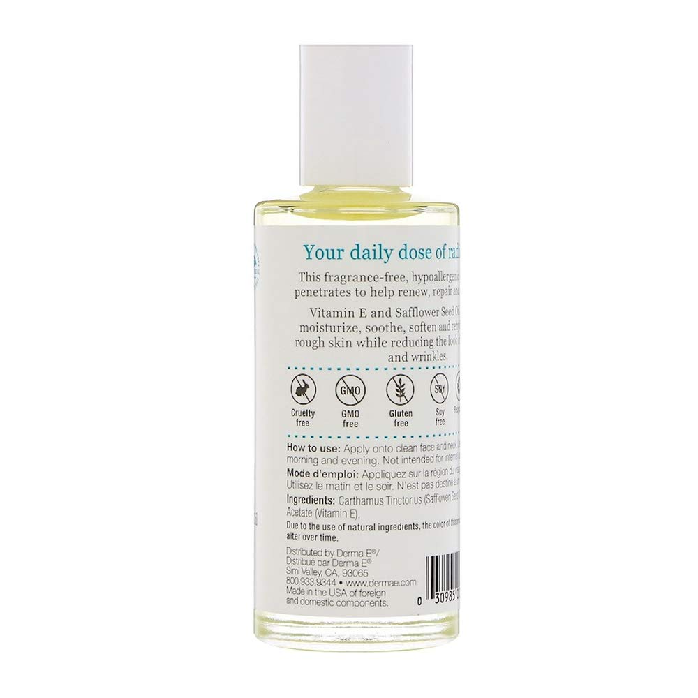 DERMA E Skin Oil with 14,000 IU Vitamin E, 2 Fluid Ounces - Nourishing Skin Oil