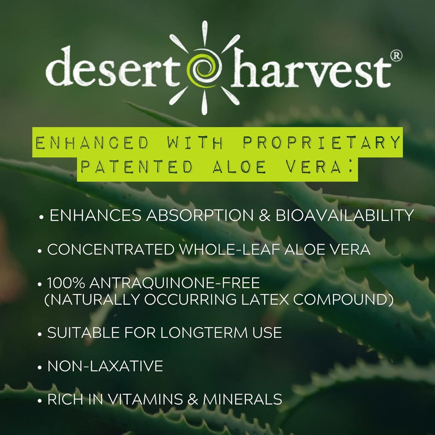 Desert Harvest Buffered Vitamin C Capsules with Aloe Vera - Antioxidant, Immune, and IC Support - 90 Count - BoostGo Australia