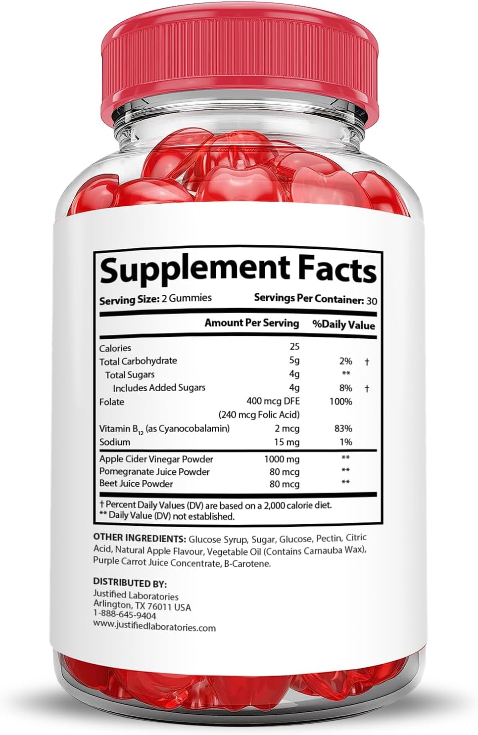 Destiny Keto ACV Gummies: Apple Cider Vinegar Formula with Pomegranate Beet Juice - 1000MG - Vegan & Non GMO - 60 Gummies