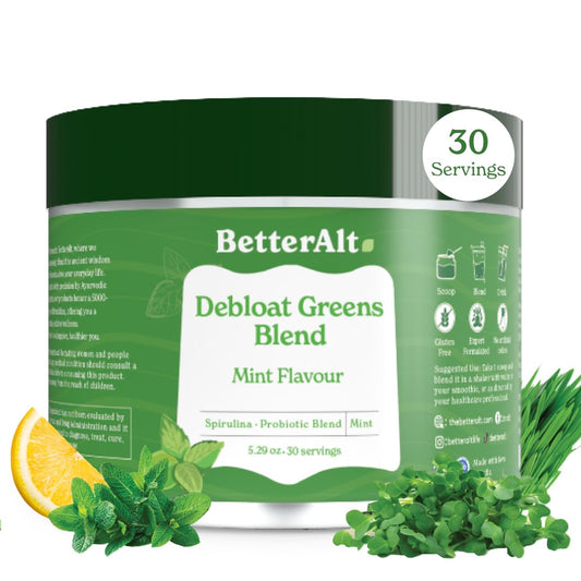 Detox and Debloat with Mint Flavored Super Greens Powder - 15 Blended Superfoods, Pre & Probiotics, Antioxidants - No Maltodextrin, 30 Servings - BoostGo Australia