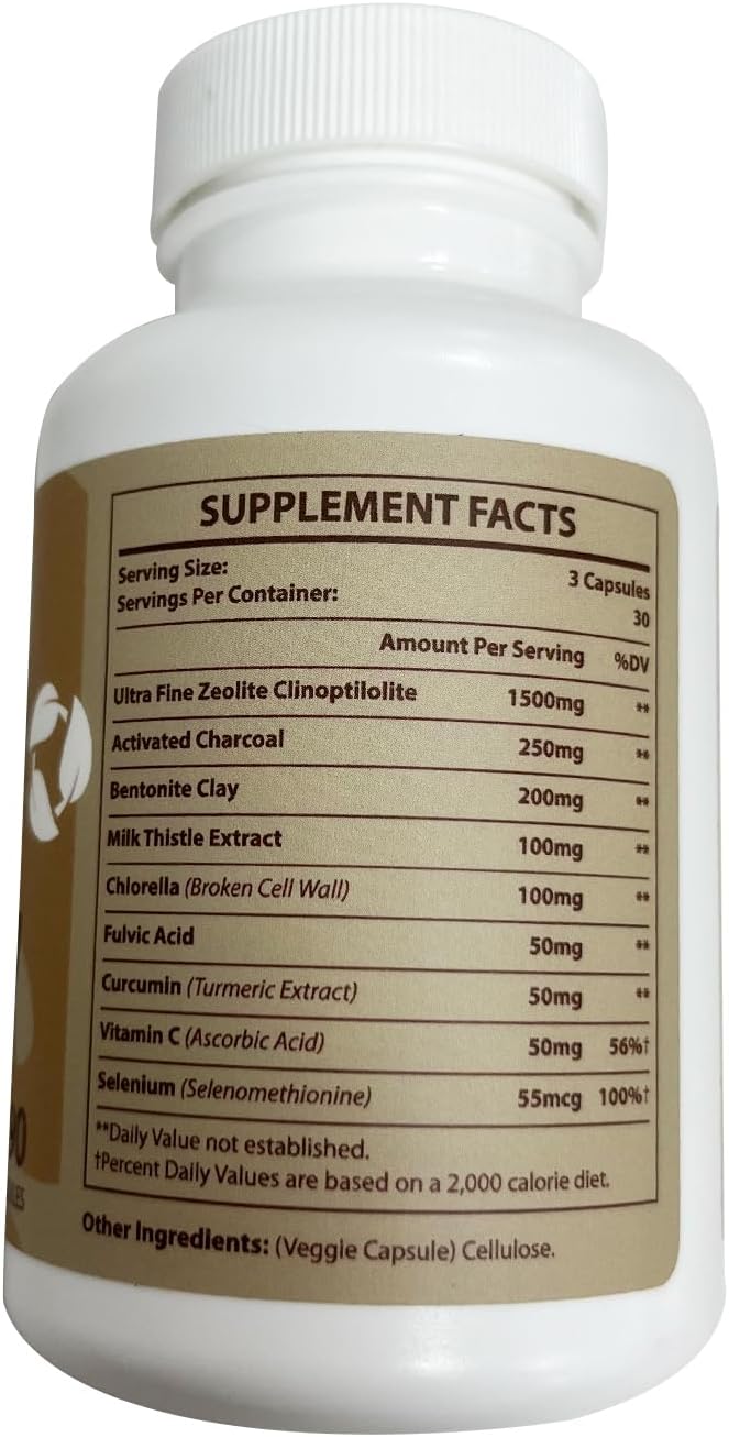 Detox Capsules with 2300 MG Zeolite + SAM-e Gummies with 3600 MG - Ultimate Detox Combo