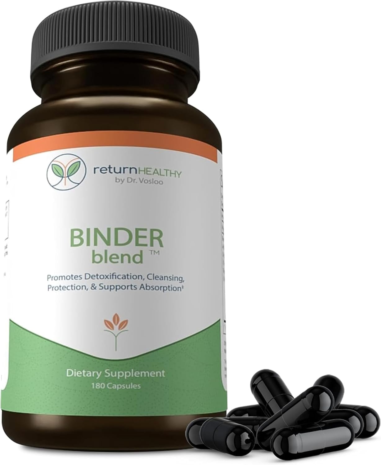 Detox Capsules with Activated Charcoal & Organic Chlorella - Toxin Binder Supplement for Gut Health - Bloating Relief - 180 Capsules - 90 Servings, 960mg & 480mg - Bentonite Clay - 3 Pack