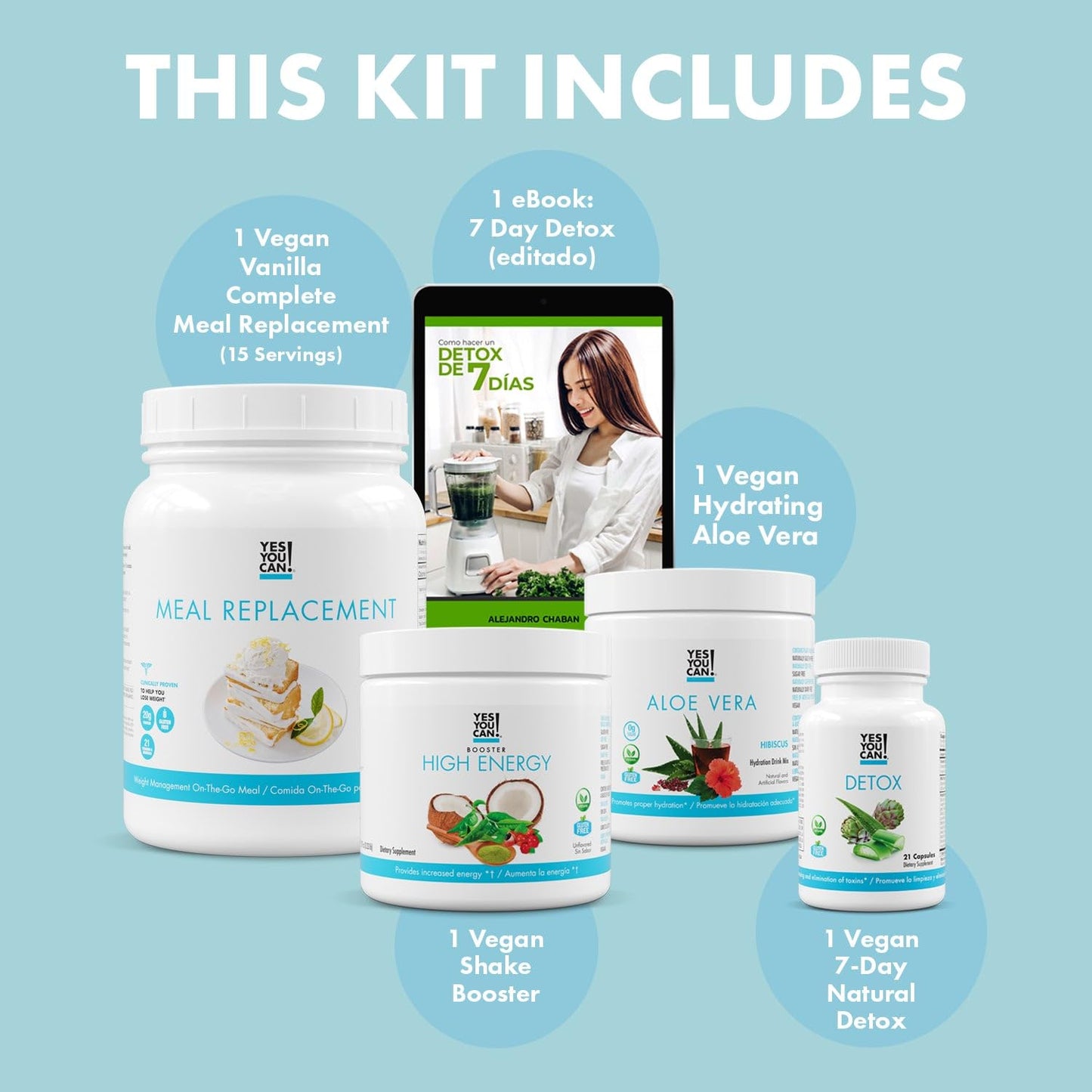 Detox Plus Kit: Meal Replacement Cookies and Cream with Aloe Vera Hibiscus - Complete Meal Replacement Powder for High Energy and Health Transformation