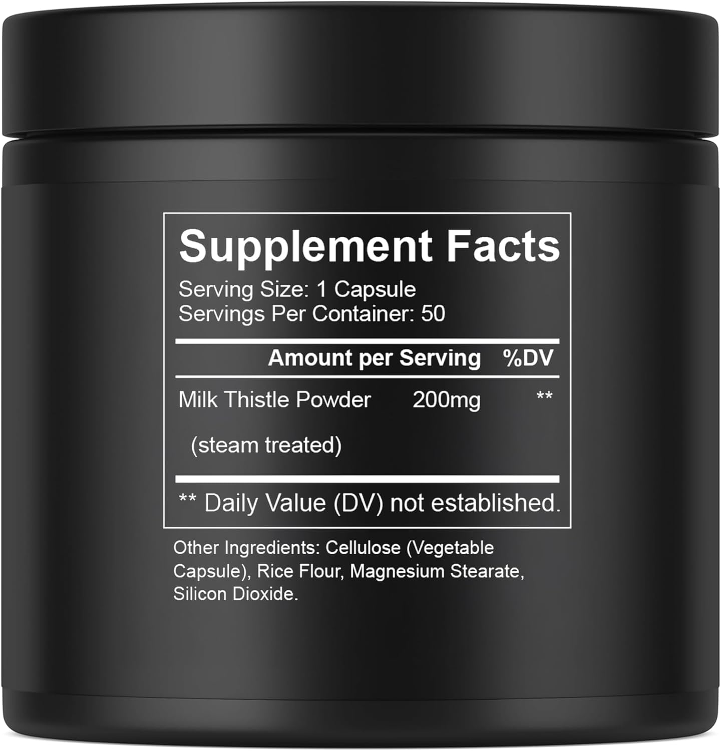 Detox Pronto Milk Thistle Supplement - Liver Detox Formula, 200mg Capsules, 50 Count