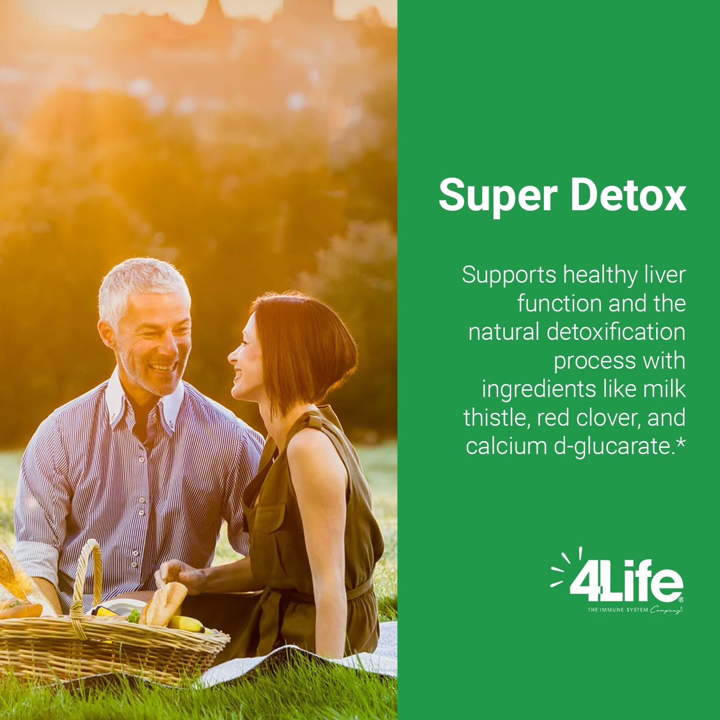Detox Support Dietary Supplement with Artichoke, Calcium D-Glucarate, Milk Thistle - 60 Capsules by 4Life