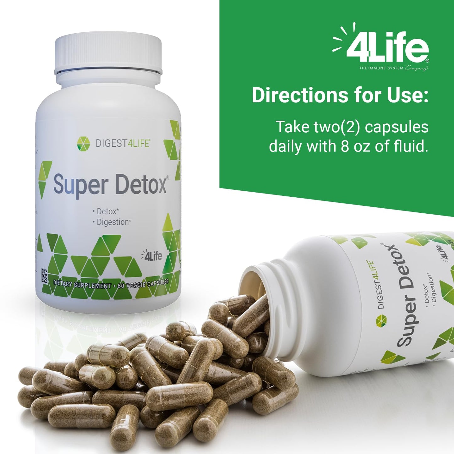 Detox Support Dietary Supplement with Artichoke, Calcium D-Glucarate, Milk Thistle - 60 Capsules by 4Life