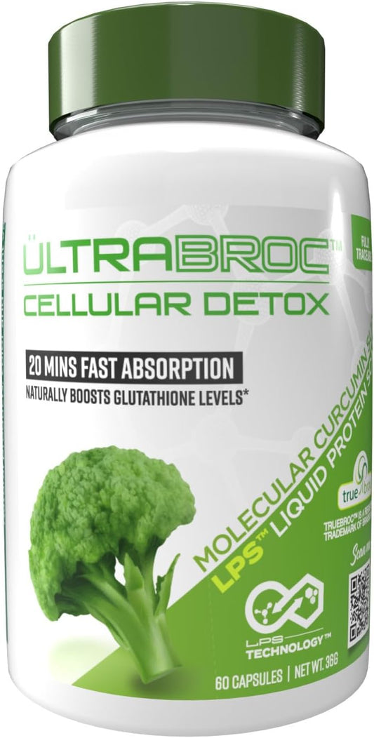 Detoxification Supplement with Broccoli Seed Extract & LPS Curcumin for Liver Support & Antioxidant Benefits - 60 Veg Capsules