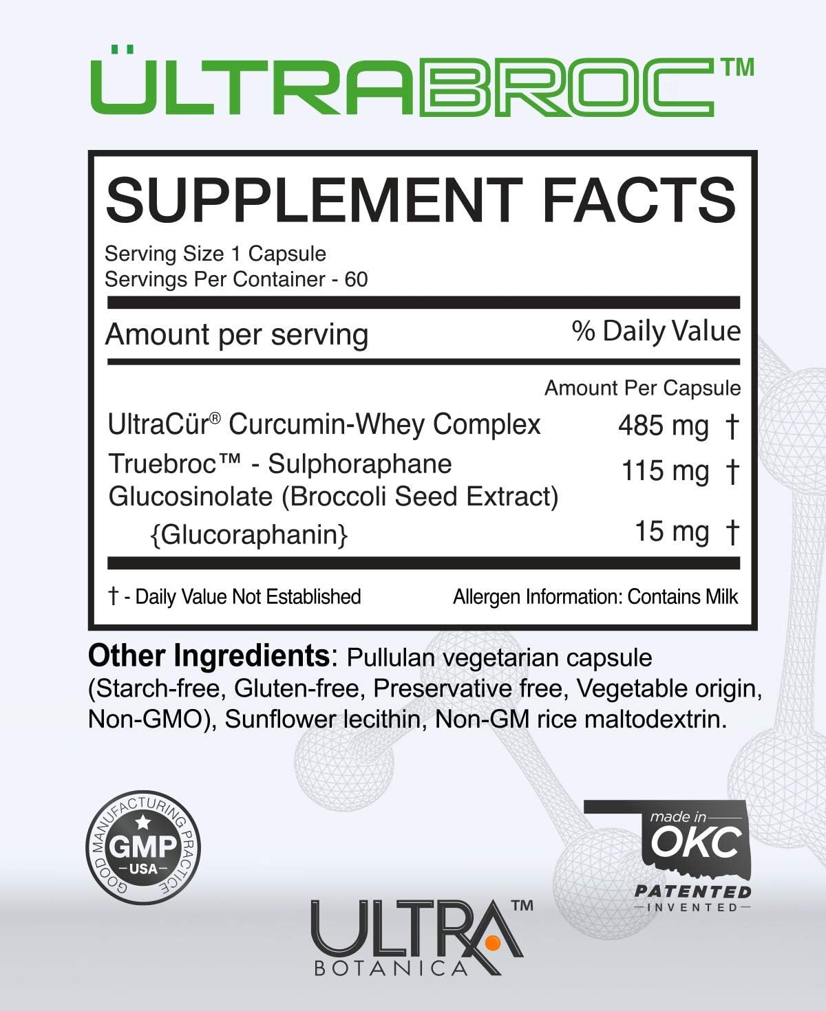 Detoxification Supplement with Broccoli Seed Extract & LPS Curcumin for Liver Support & Antioxidant Benefits - 60 Veg Capsules