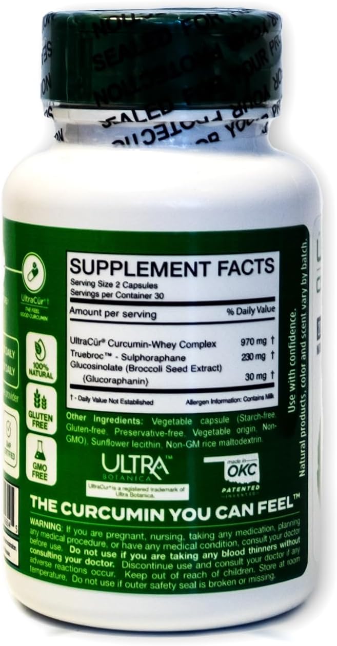 Detoxification Supplement with Broccoli Seed Extract & LPS Curcumin for Liver Support & Antioxidant Benefits - 60 Veg Capsules