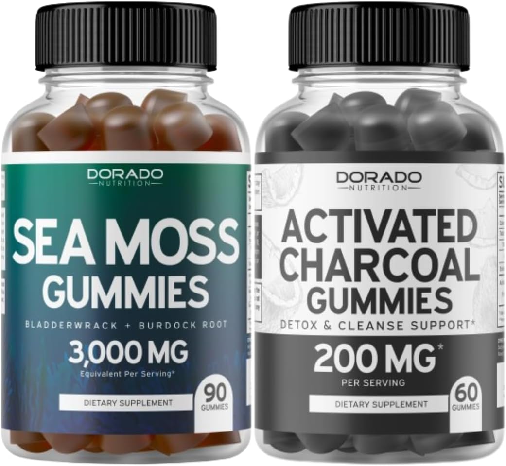 Detoxifying Sea Moss Gummies with Bladderwrack and Charcoal for Enhanced Nutrition