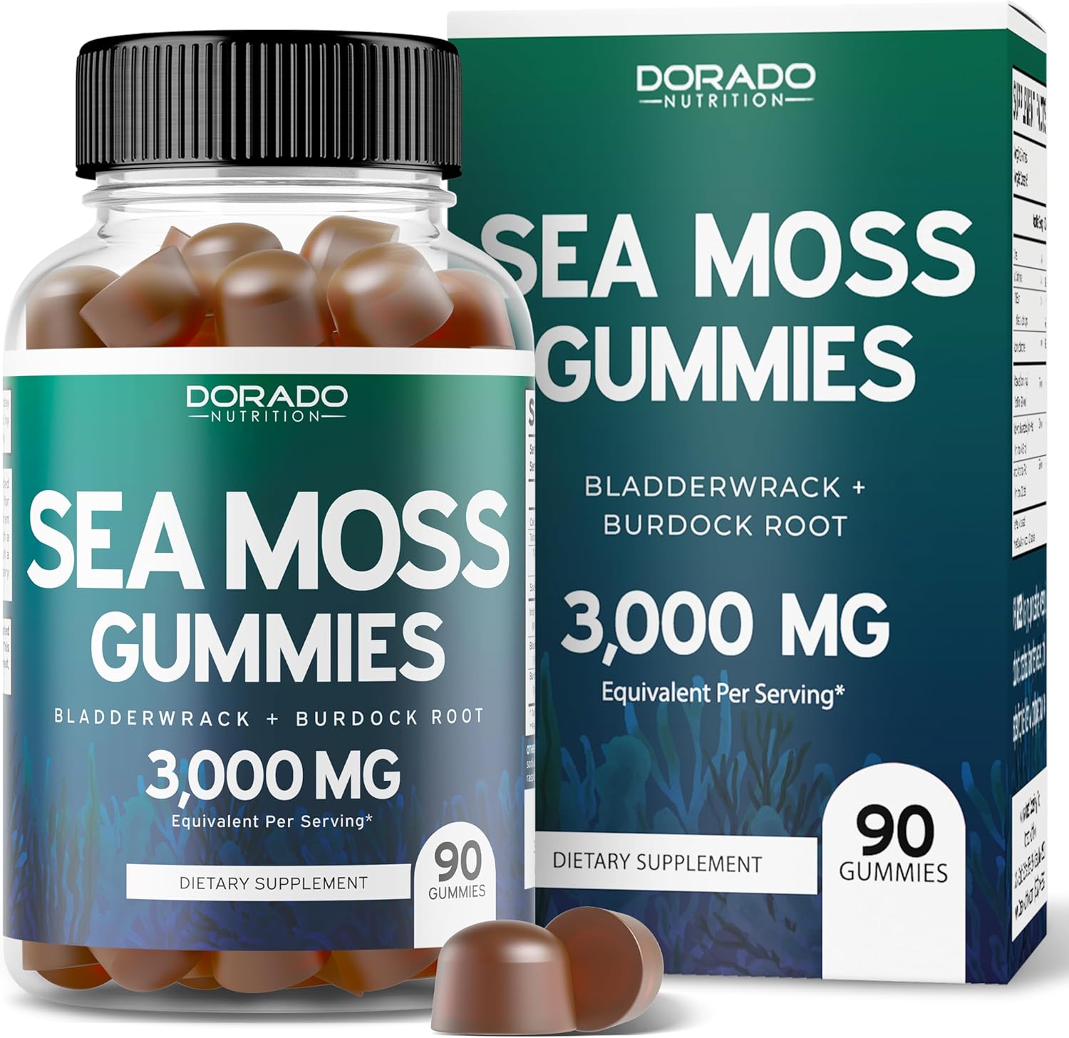 Detoxifying Sea Moss Gummies with Bladderwrack and Charcoal for Enhanced Nutrition