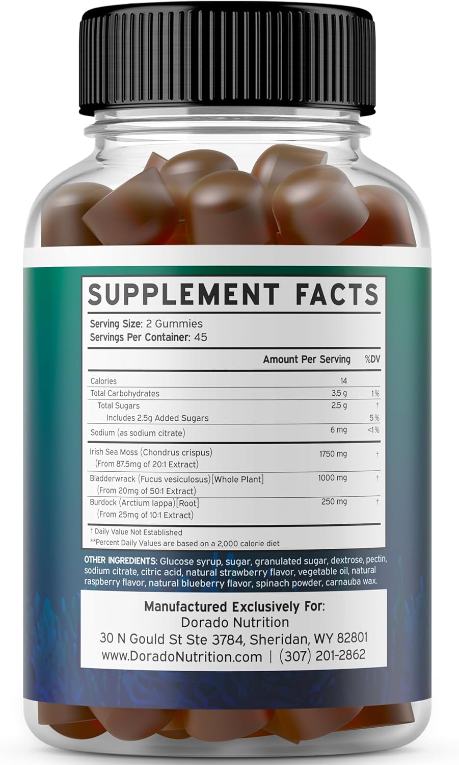 Detoxifying Sea Moss Gummies with Bladderwrack and Charcoal for Enhanced Nutrition