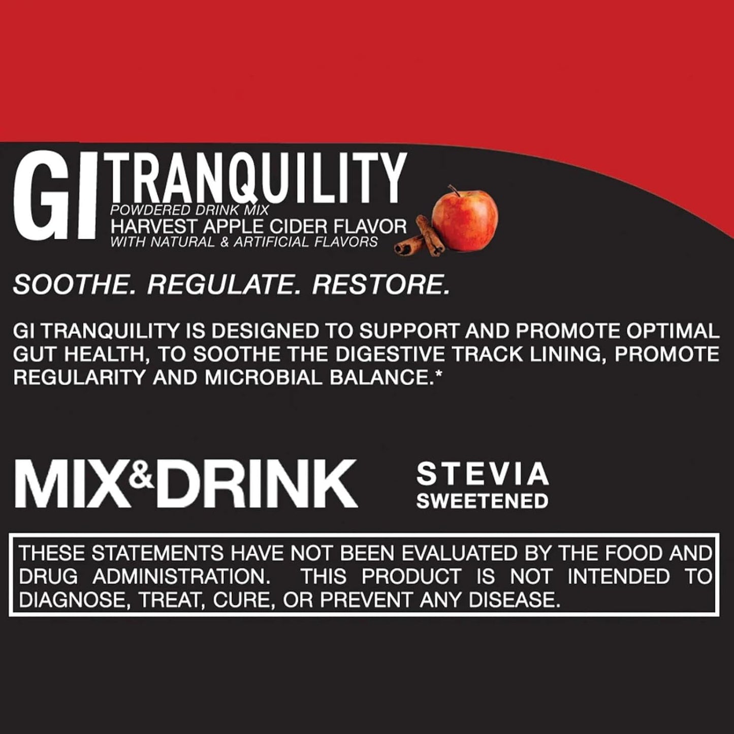 Devotion Nutrition GI Tranquility Powder Supplement - Supports Digestive Health with Glutamine, Licorice Root, Zinc, Aloe Vera - Harvest Apple Cider Flavor - 30 Servings