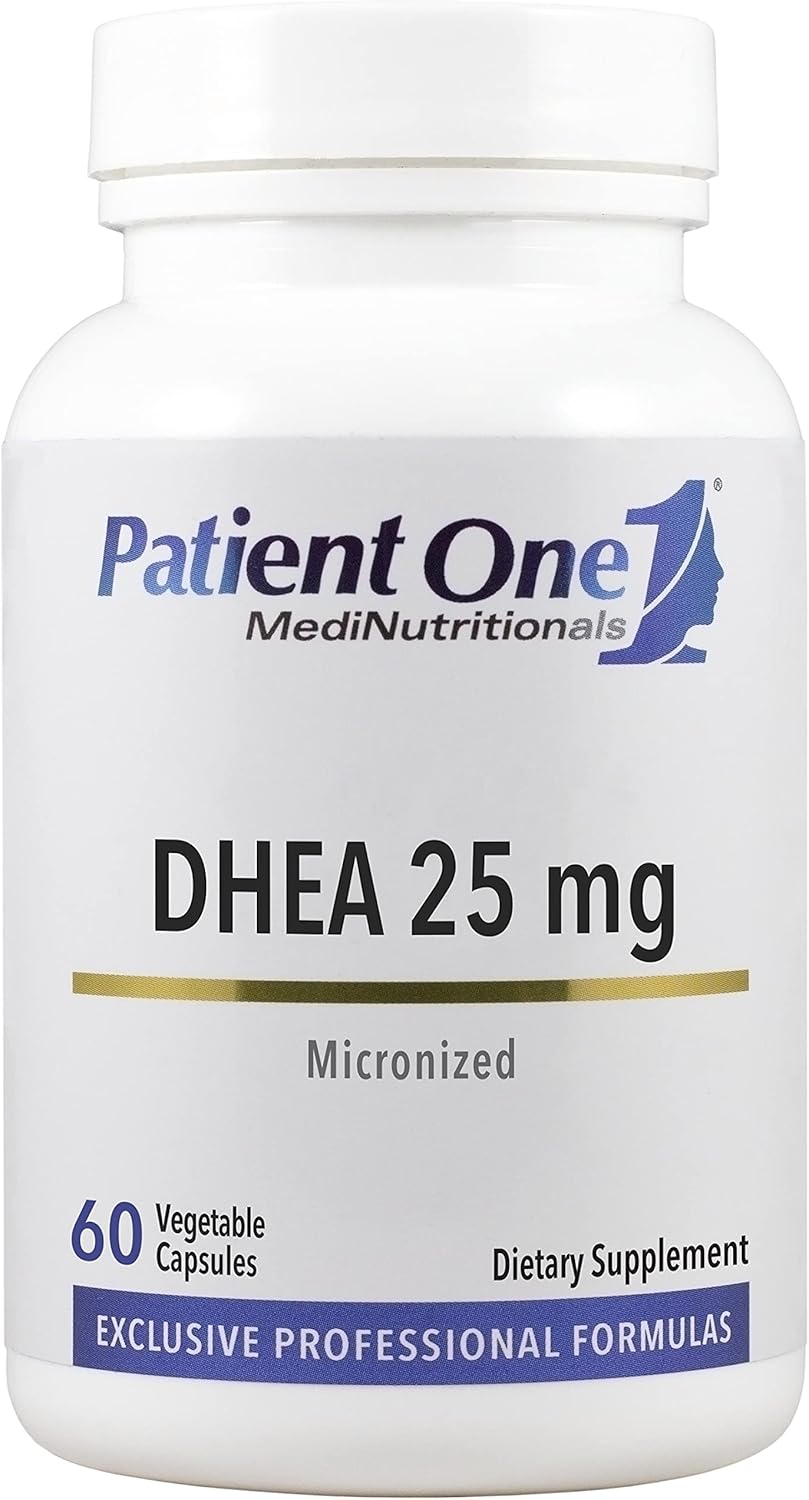 DHEA 25mg Supplement for Mood, Energy, Endocrine Health - Micronized for Better Absorption - 60 Capsules