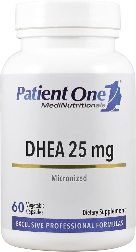 DHEA 25mg Supplement for Mood, Energy, Endocrine Health - Micronized for Better Absorption - 60 Capsules
