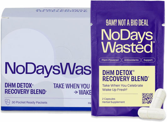 DHM Detox Supplement, No Days Wasted, 30 Servings - Enhance Next Day Recovery by Taking in the Evening