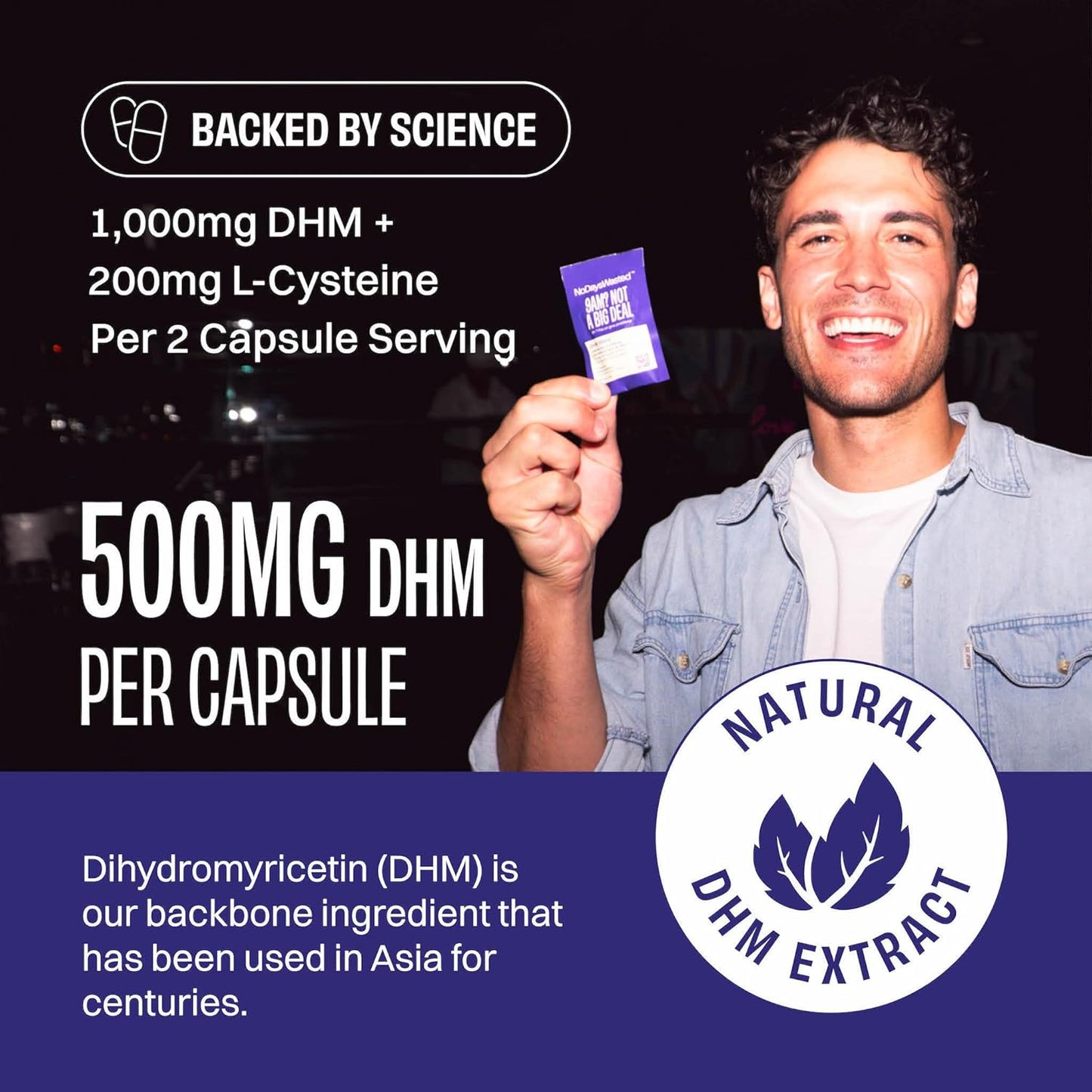 DHM Detox Supplement, No Days Wasted, 30 Servings - Enhance Next Day Recovery by Taking in the Evening