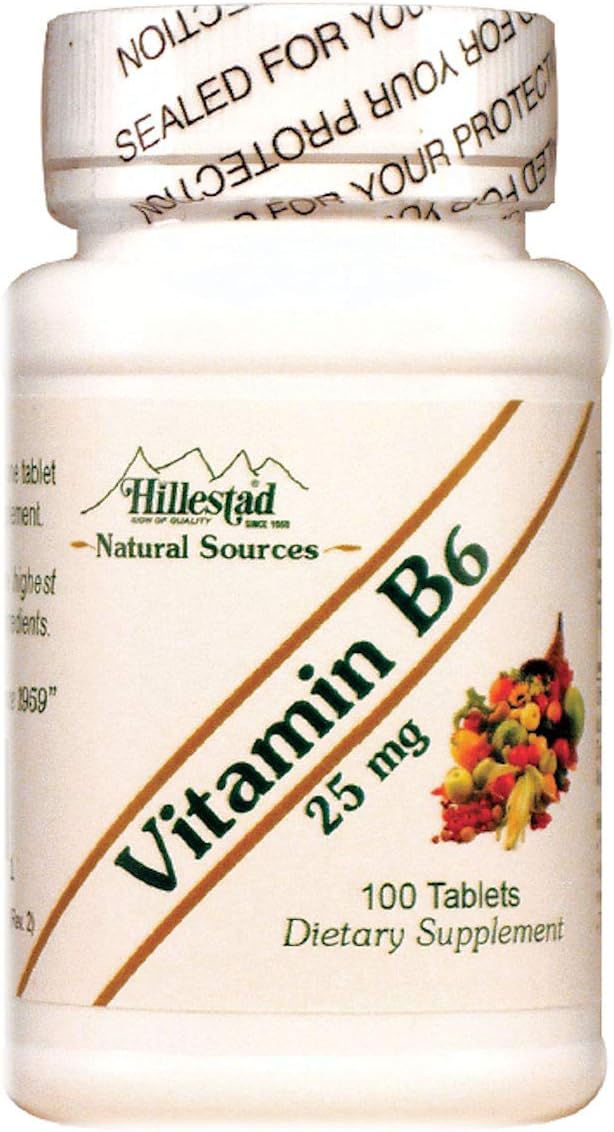 Dialyvite Hillestad Pharmaceuticals Vitamin B6 25 mg - 100 Tablets - Essential Daily Supplement