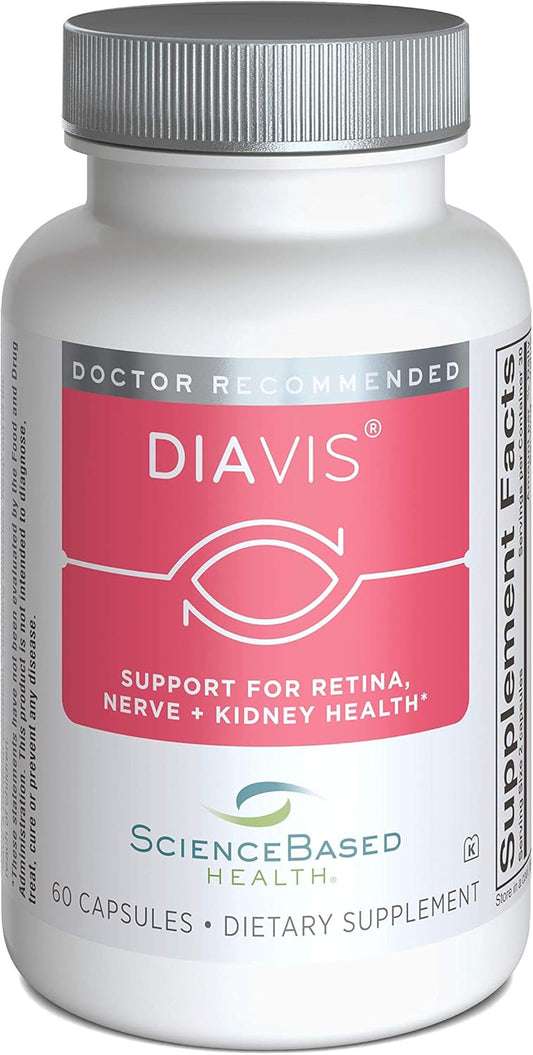 DiaVis Retinal Circulation Support Supplement - 60 Capsules for Eye Health and Wellness