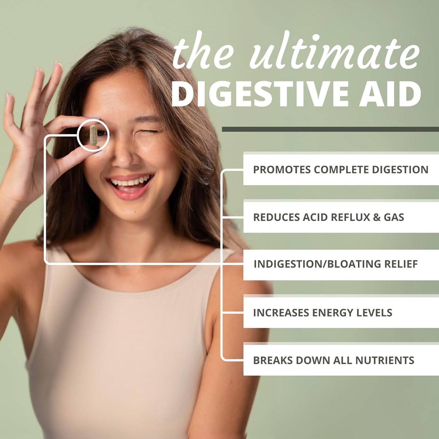 Digest-A-Meal Enzyme & Probiotic Supplement for Gut Health - Relief for Bloating, Acid Reflux, & Indigestion - 270 Capsules