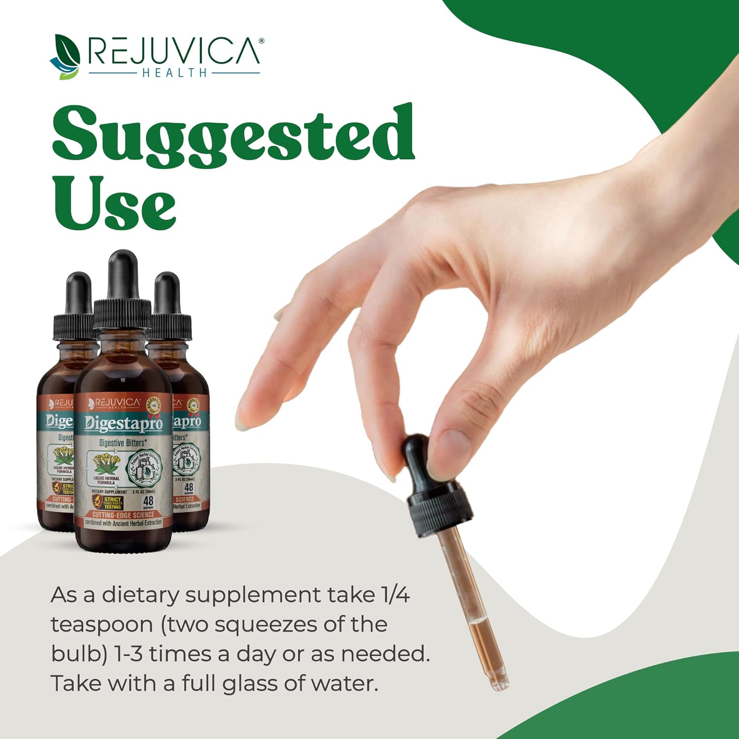 DigestaPro Digestive Bitters Supplement - Liquid Form for Optimal Absorption - Featuring Gentian, Artichoke, Burdock, Chanca Piedra, Ginger, and More - by Rejuvica Health