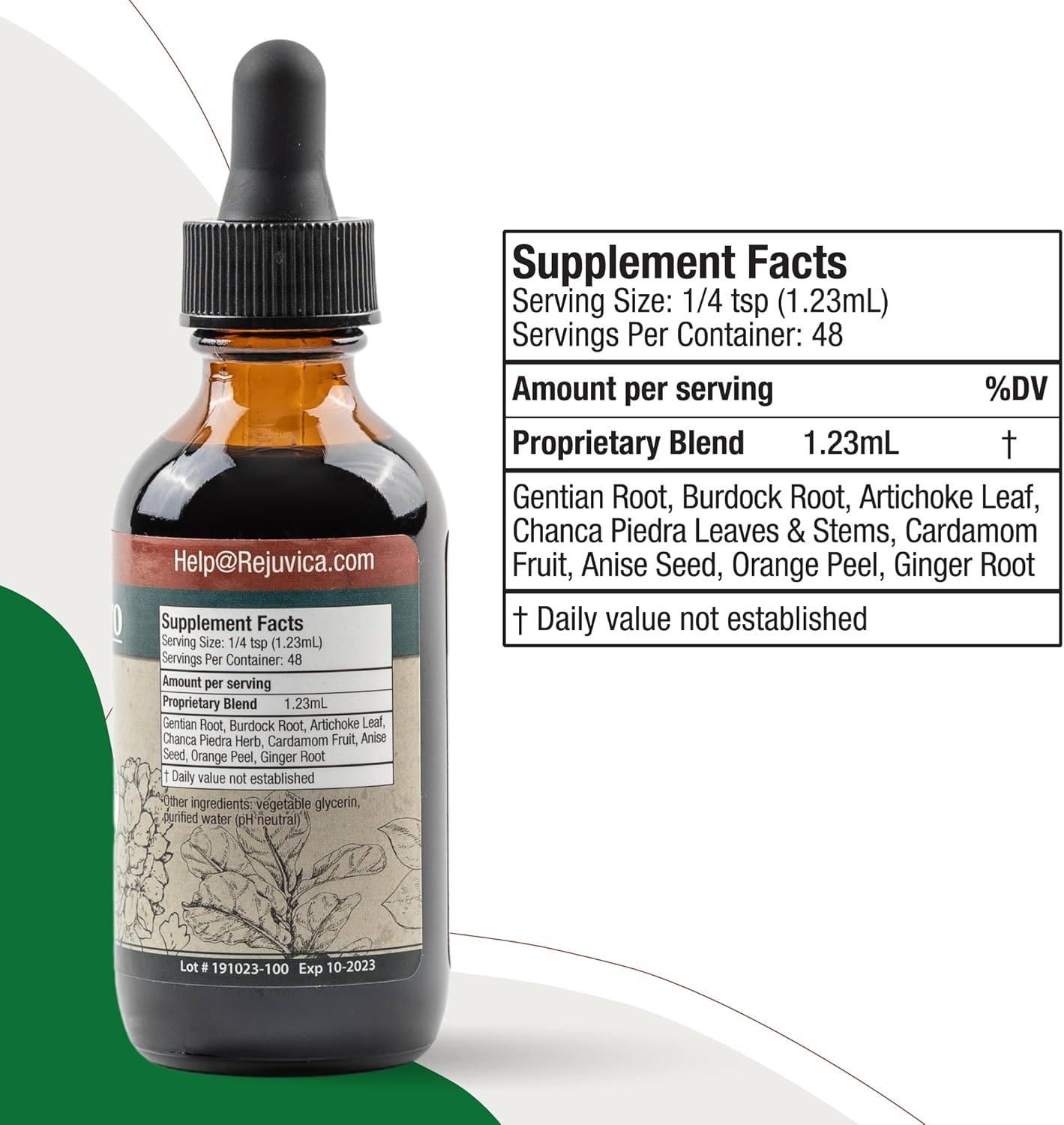 DigestaPro Liquid Digestive Bitters Supplement with Gentian, Artichoke, Burdock, Chanca Piedra, Ginger - Advanced Formula for Better Absorption by Rejuvica Health