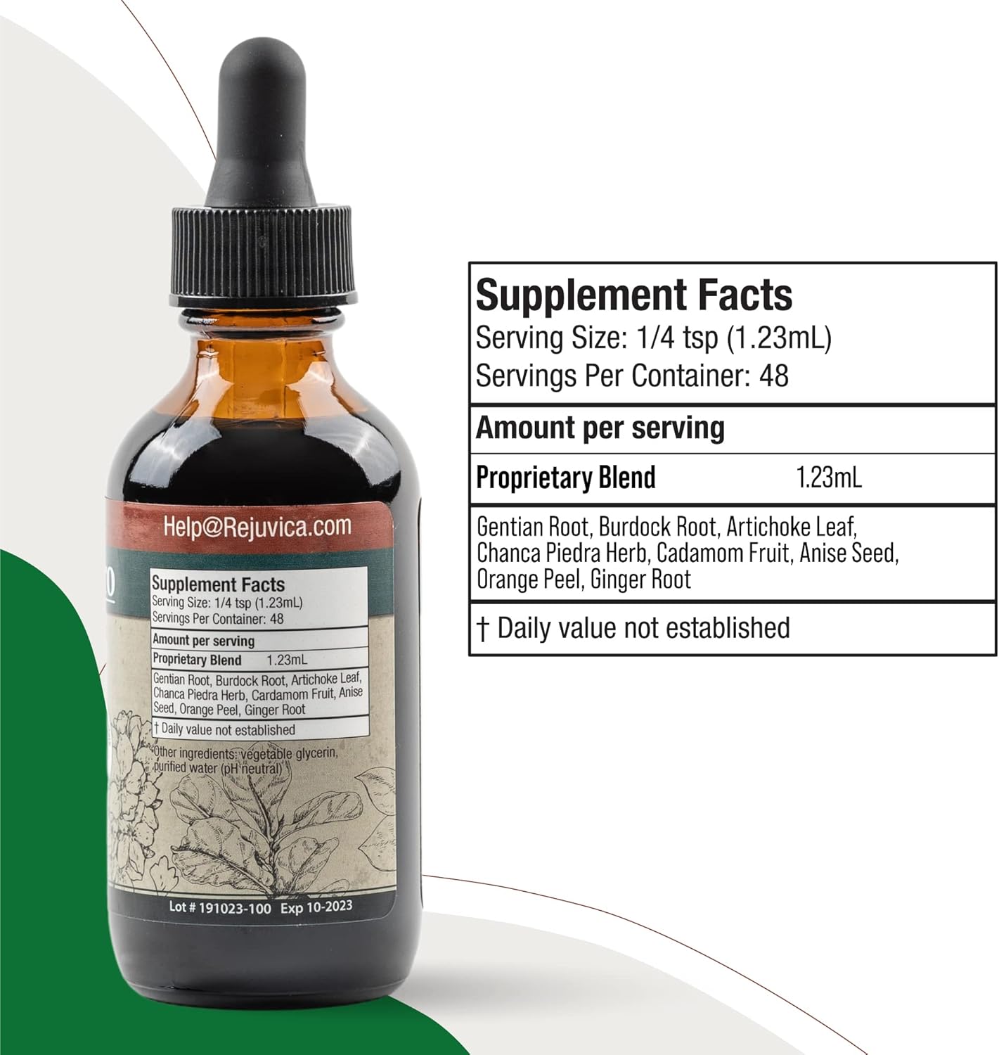 DigestaPro Liquid Digestive Bitters Supplement with Gentian, Artichoke, Burdock, Chanca Piedra, Ginger - Advanced Formula for Better Absorption by Rejuvica Health