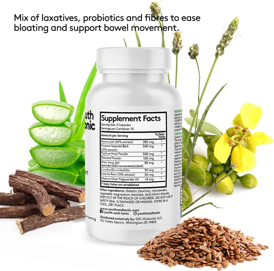 Digestive and Renal Systems Health Bundle: Youth & Tonic Liver Support, Kidney Cleanse, Colon Cleanse, Digestive Enzymes Pills
