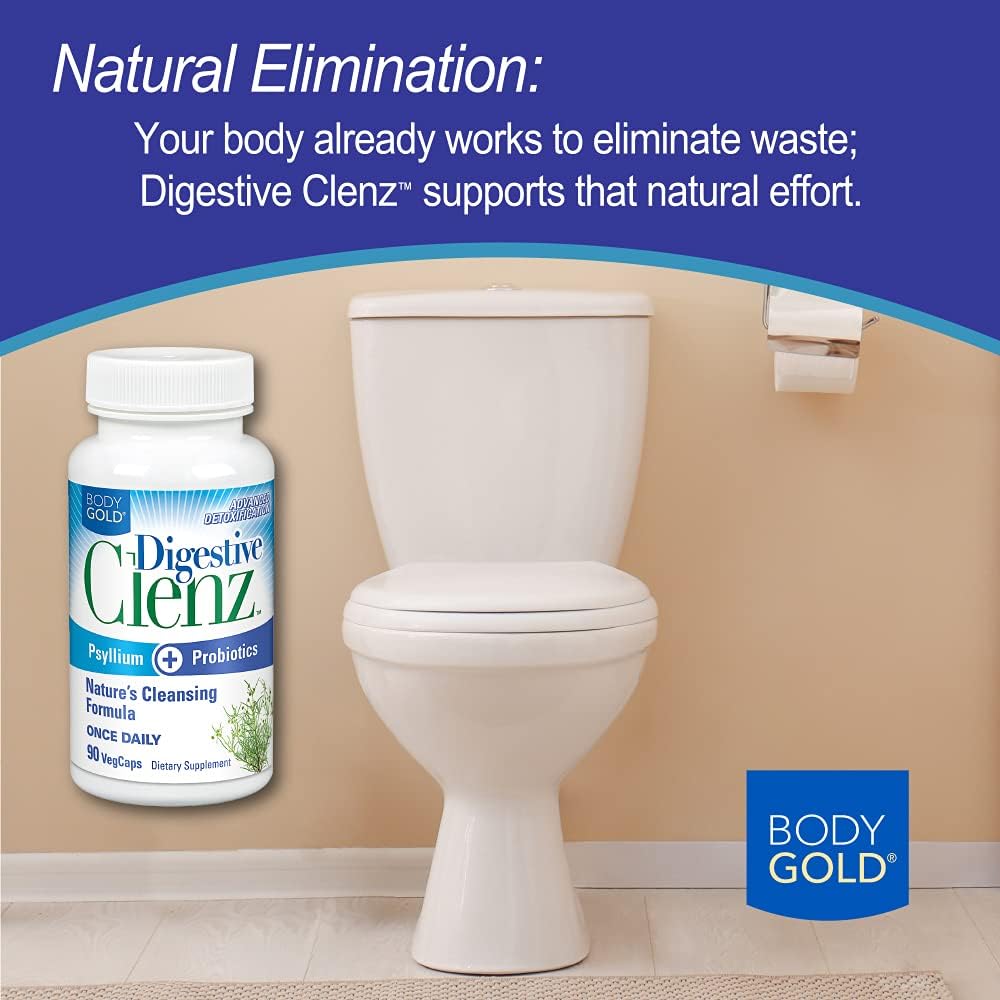 Digestive Clenz - Support Healthy Detox, Elimination & Nutrient Absorption - 30 Servings, 90 VegCaps