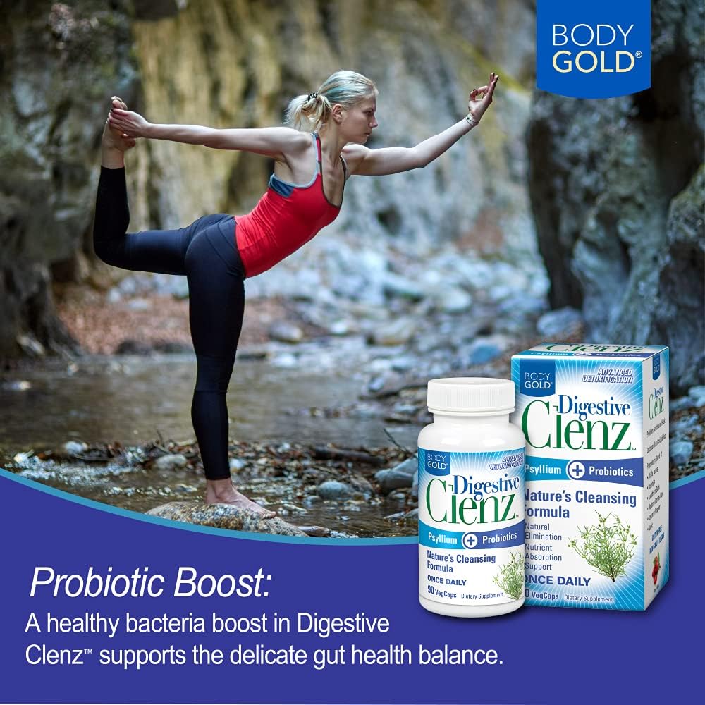 Digestive Clenz - Support Healthy Detox, Elimination & Nutrient Absorption - 30 Servings, 90 VegCaps