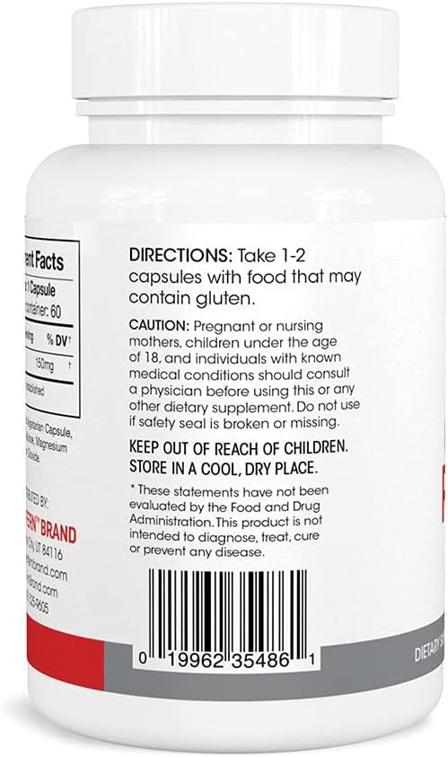 Digestive Enzyme for Gluten Protein Breakdown - 2 Bottles of Silver Fern Gluten Comfort with Tolerase G - 60 Capsules Each