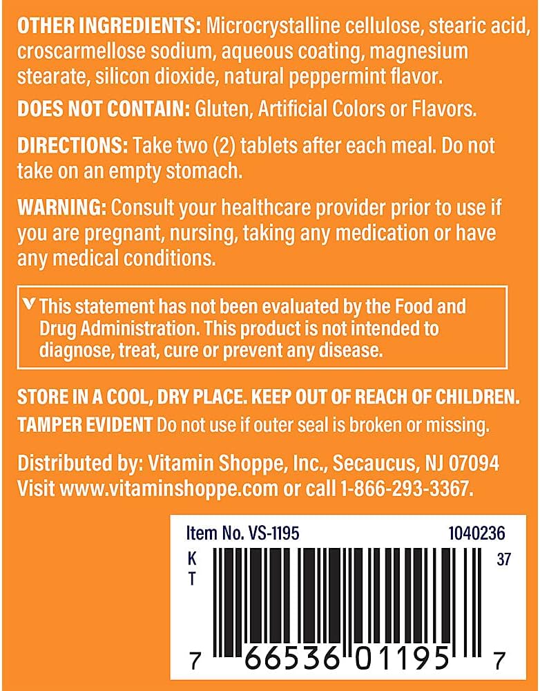 Digestive Enzyme Supplement for Protein, Carb, and Fat Absorption (300 Tablets) - The Vitamin Shoppe - BoostGo Australia