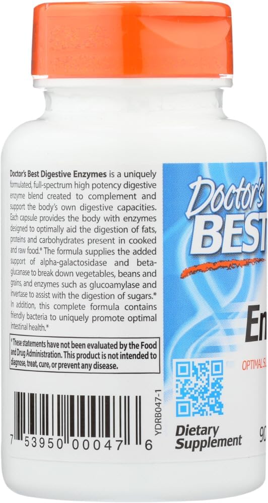 Digestive Enzymes 2 Pack - Doctor's Best 90 Veggie Capsules for Digestion Support