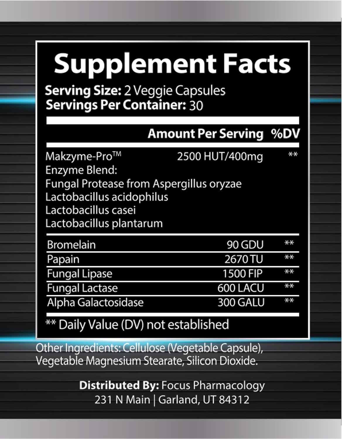 Digestive Enzymes and Probiotics Blend 60 Ct - Protease, Lipase, Lactase, Galactosidase, Acidophilus, Casei, Plantarum