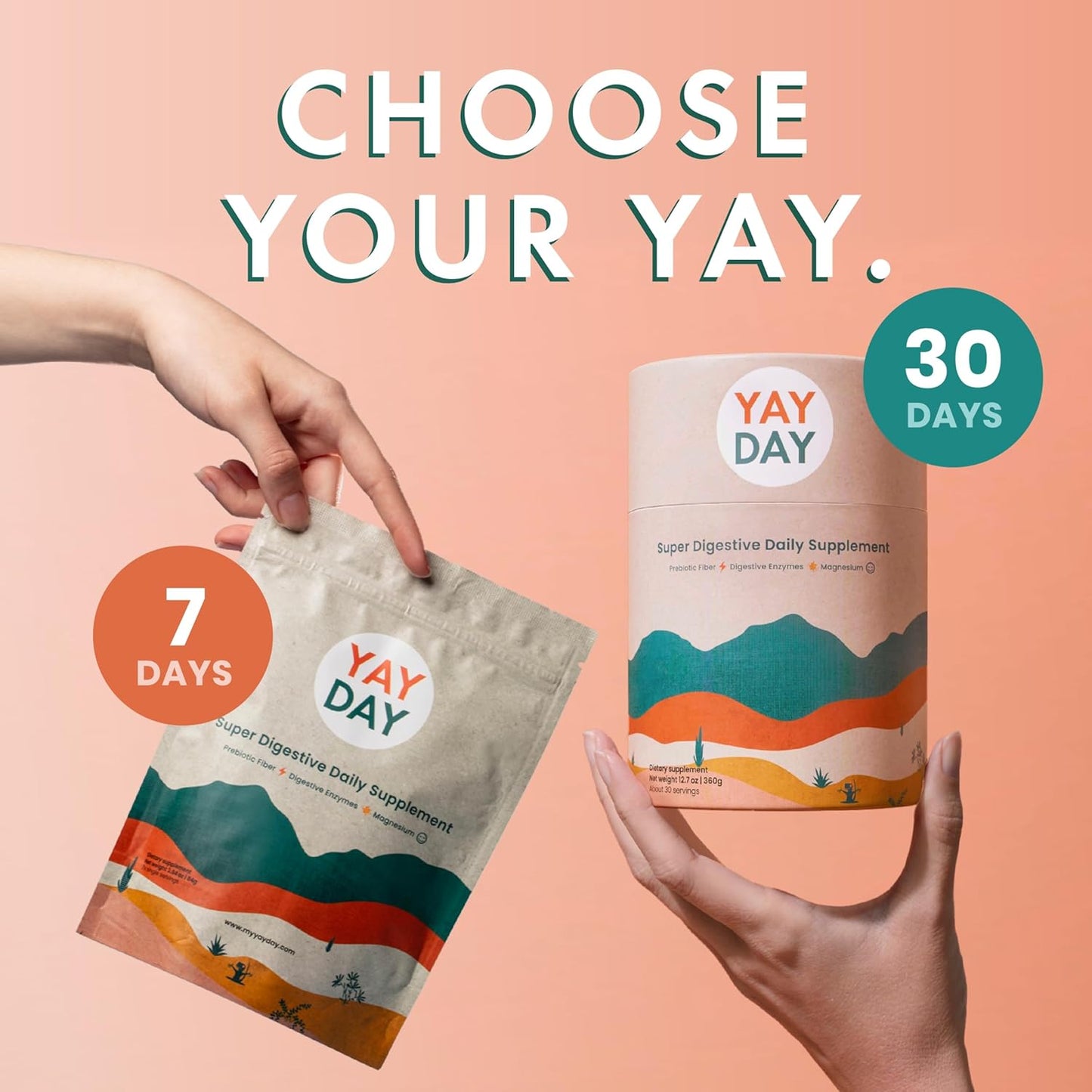 Digestive Enzymes & Prebiotic Fiber Powder Bundle with Magnesium - Gut Health, Sleep, Regularity, Bloating & Constipation Relief - Citrus Flavor (37 Servings)