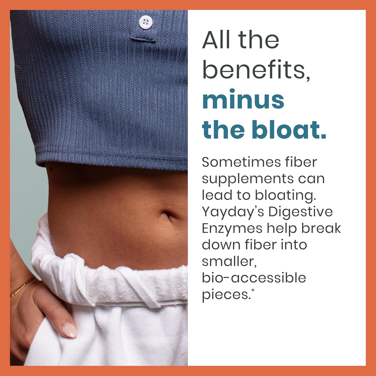 Digestive Enzymes & Prebiotic Fiber Powder for Gut Health & Sleep - Citrus Flavor, 7 Servings