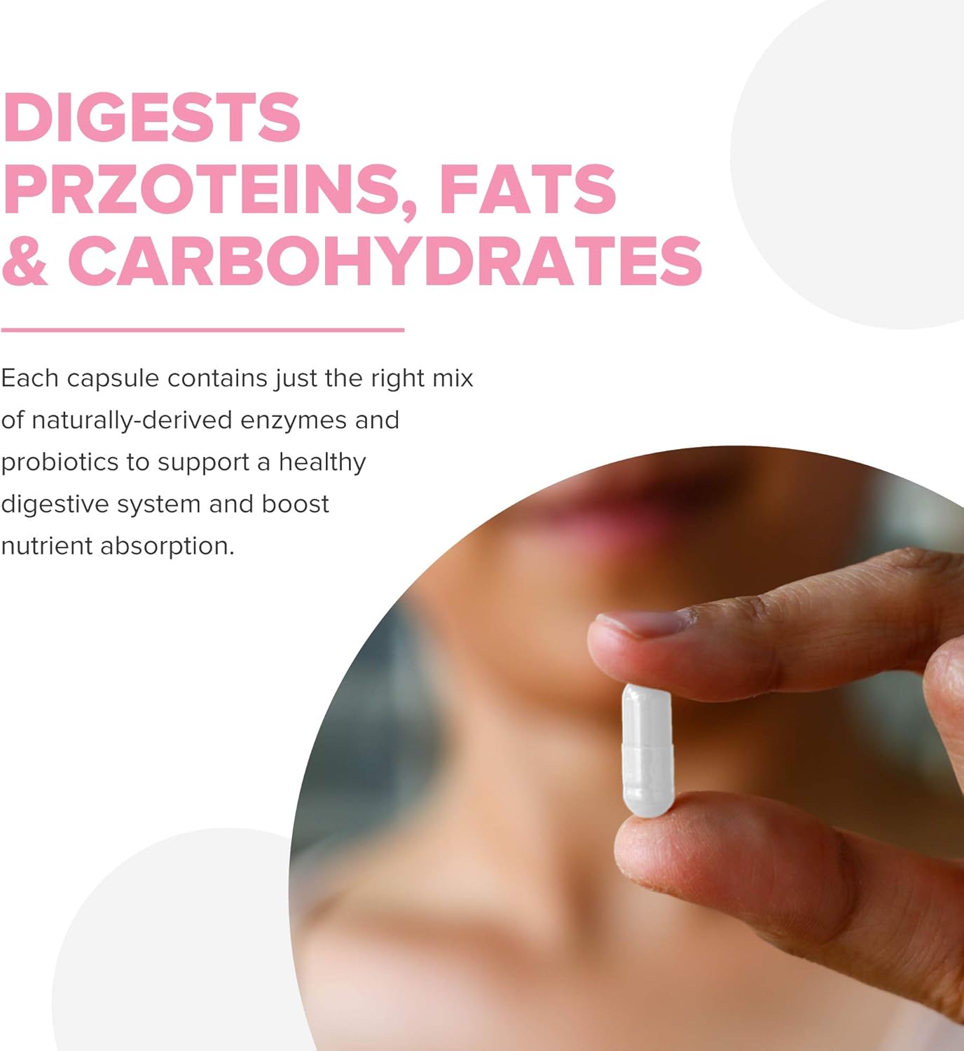 Digestive Enzymes Probiotics & Prebiotics Supplement for Healthy Digestion & Nutrient Absorption - Bloating Relief for Women & Men - 60 Vegetable Capsules